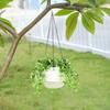 Ästhetischer transparenter Blumentopf Dekorativer Hängekorb Effektives Drainagesystem L-21*20CM Hängepflanzentopf