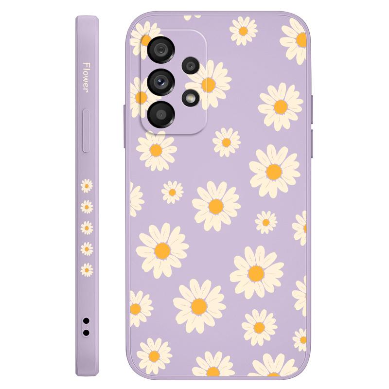 Corrugated Daisy Case For Samsung Galaxy A73 A53 A33 A23 A13 A72 A52 A52S A32 A22 A12 A71 A51 A31 A21S 4G 5G Cover