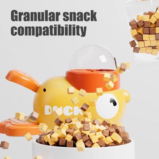 1/2Pcs Pet Feeder Duck Shape Slow Feeder Puzzle Toy Food Grade Washable Treat Dispenser with Visible Window Interactive Slow Feeder