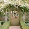 New Spring Summer Simulated Hydrangea Wreath Front Door Garland Colorful Simulated Peony Wreath Front Door Wall Hanging Decorati