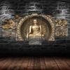 Buddha Statue Sculpture 5 Piece Canvas Wall Art Multi Panel Print Modern Poster Home Decor Picture Gift For Him For Her