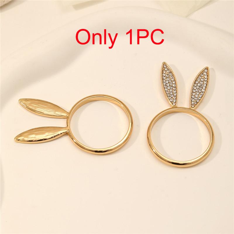 1/6 szt. Pierścienie na serwetki z króliczymi uszami, pierścienie-klamry na serwetki z głową królika, na Święta Wielkanocne, wesele, przyjęcie, dekoracja stołu jadalnego