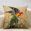 Bird Parrot Sofa Cushion Cover Bedroom Living Room Hotel Cafe Decoration Pillow Case 45x45cm Linen Pillowcase Chair Cushions