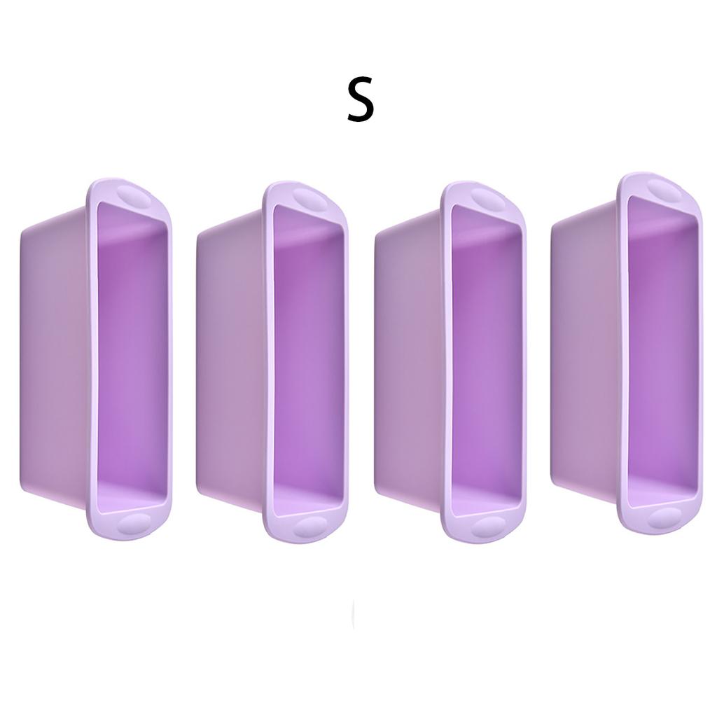 4pcs Silicone Baking Cake Mold Easy To Demold Rectangular Toast Mold Silicone Baking Tray for Household Oven Kitchen Baking Tool