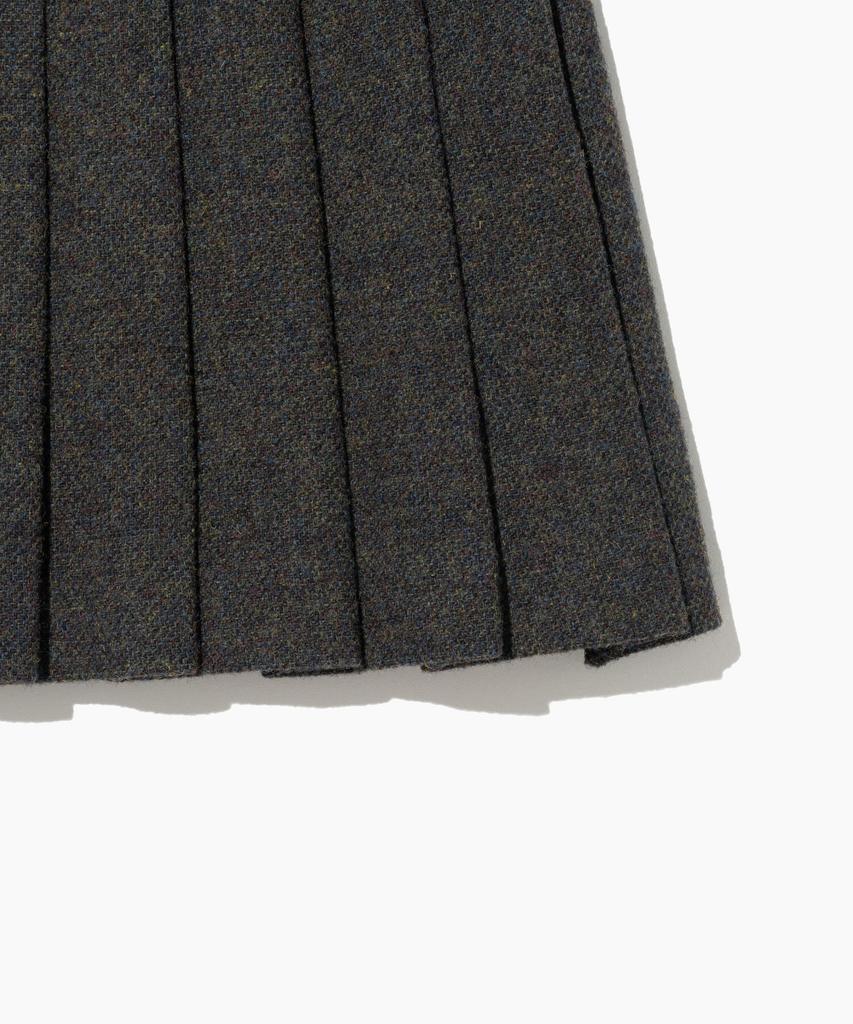 TTUDEMENT Classic Wool Mini Skirt Charcoal