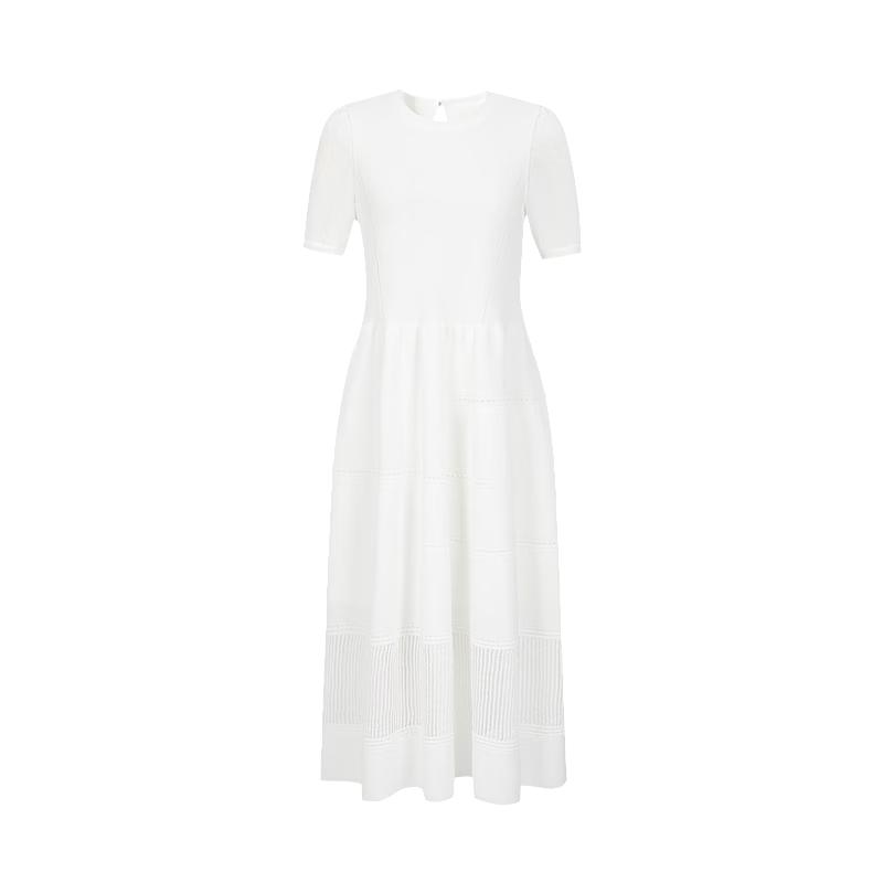 AnnaCo Minimalist Waist-Cinched Knit Dress
