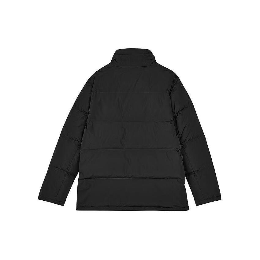Skechers Logo Print Stand Collar Loose Windproof Warm Down Jacket Men Outerwear Black L423M176-002K