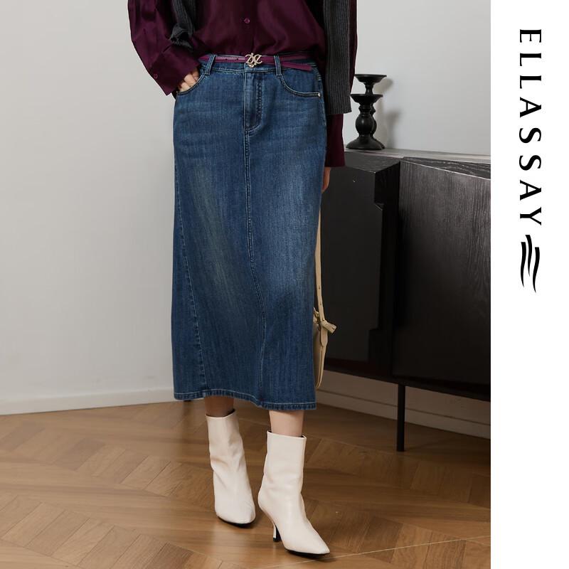 

ELLASSAY 2025 Autumn Denim A-Line Skirt S