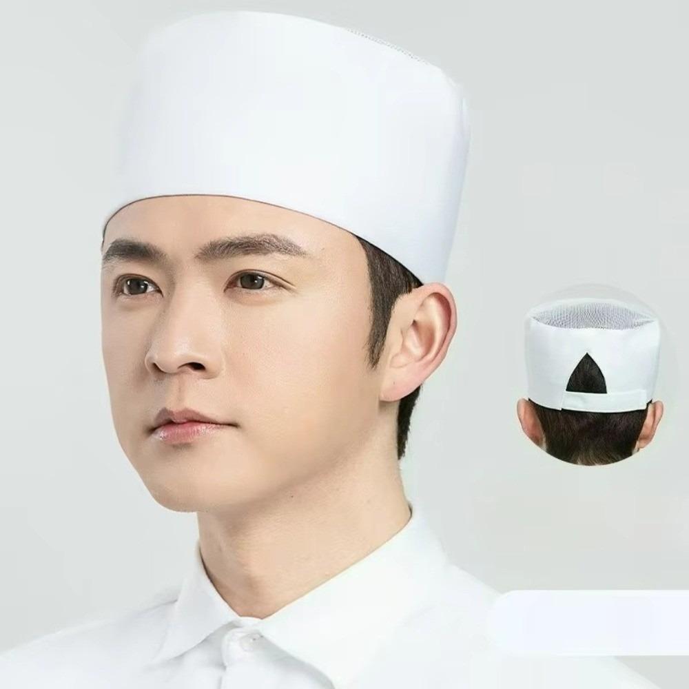 New Breathable Chef Hat Mesh Working Cap Kitchen Dome Cap Universal Cooking Hat For Hotel Restaurant белый
