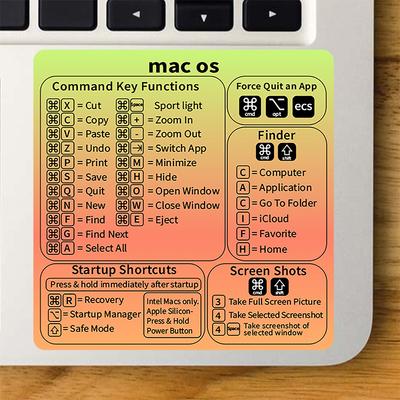 Para Ordenador Windows Pegatina Adhesiva de Atajo de Teclado de Referencia Para Portátil Escritorio