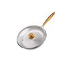 Zhishi Gilded Handle Titanium Deep Frying Pan