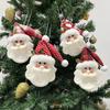 10PCS Santa Claus Hanging Decoration Christmas Tree Decoration Handmade Fabric Knitting Dolls Party Ornaments