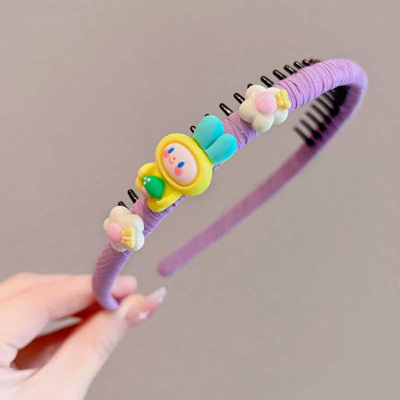 Fascia Floreale Antiscivolo per Bambine – Design Dentato, Sicura per i Capelli, Carina Fermaglio per Capelli per Neonati