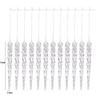 Acrylic Hanging Icicles Drop Ornament Set 24 Pieces Transparent Decorations for Christmas Tree and Seasonal Parties