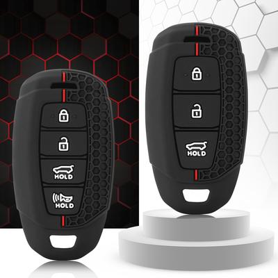 For Hyundai Palisade Limited 2020 Palisade SEL 2023 Elantra Sel Elantra Santa Fe Veloster Silicone Car Key Case Cover
