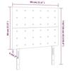 3122893 vidaXL LED Headboard Pink 80x5x118-128 Cm Velvet