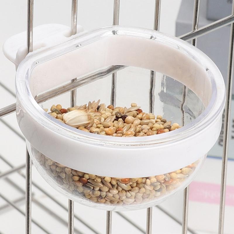 Set of 6 Clear Plastic Bird Cage Feeder Dish For Parakeets Cockatiels Easy To Clean Food Water Dispenser Pet Accessories