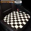 Plaid Heated Car Seat Cushion for All Seasons - Single Seat Interior Accessory.