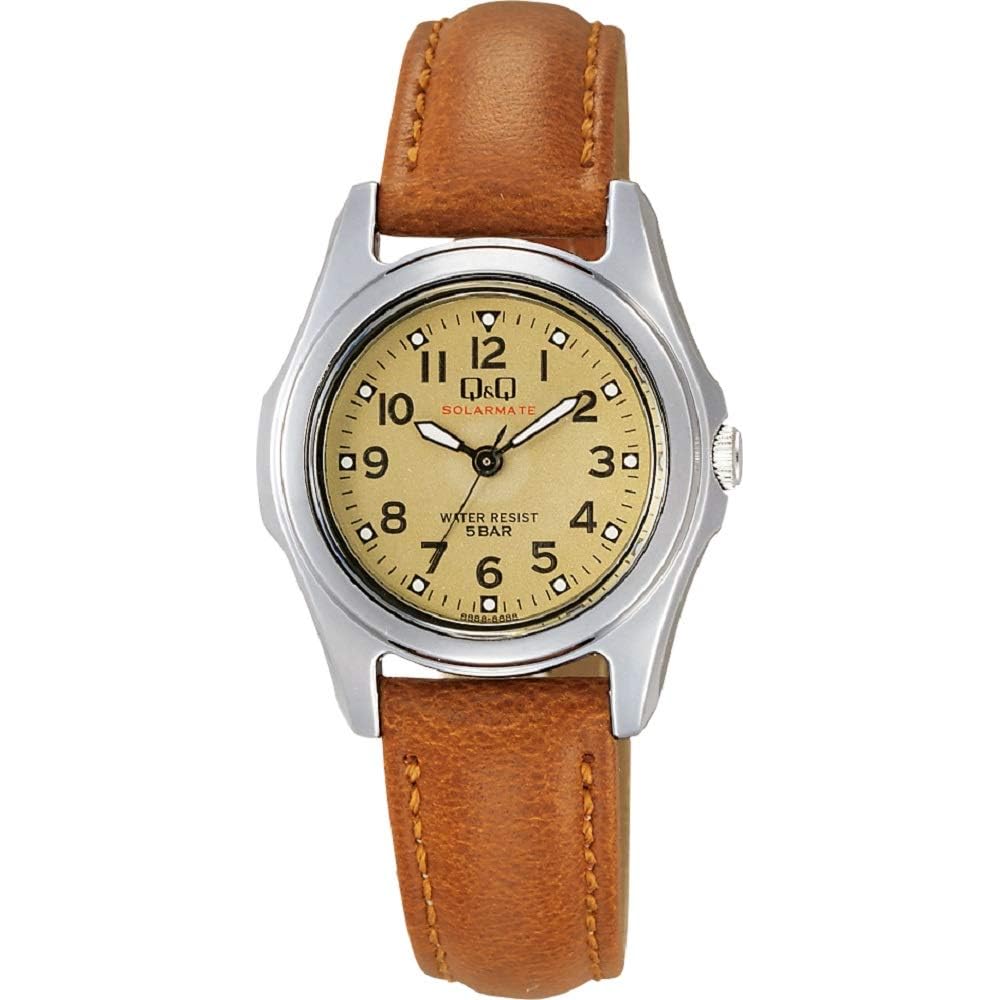 Citizen Q&Q Solar Watch H045-303 Women s Brown Wristwatch