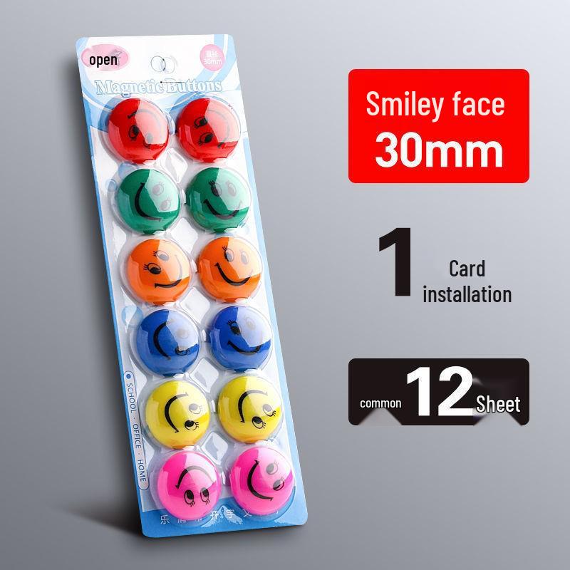 Round Colored Whiteboard Magnet Clips - Strong Magnetic Hold for Blackboard & Whiteboard