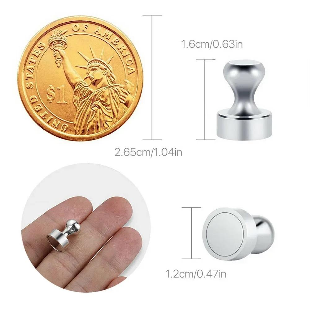 10pcs Magnetic Pins Neodymium Magnetic Thumbtacks for Whiteboard Cone Super Strong Fridge Pushpin Magnets Home Storage Tools
