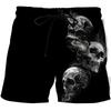 Dark Skull Ghost Horror Skeleton Boxing Shorts Pants 3D Print Fighting Training Unisex Men Women Quick Dry Fitness Gym Sport Workout Casual Streetwear