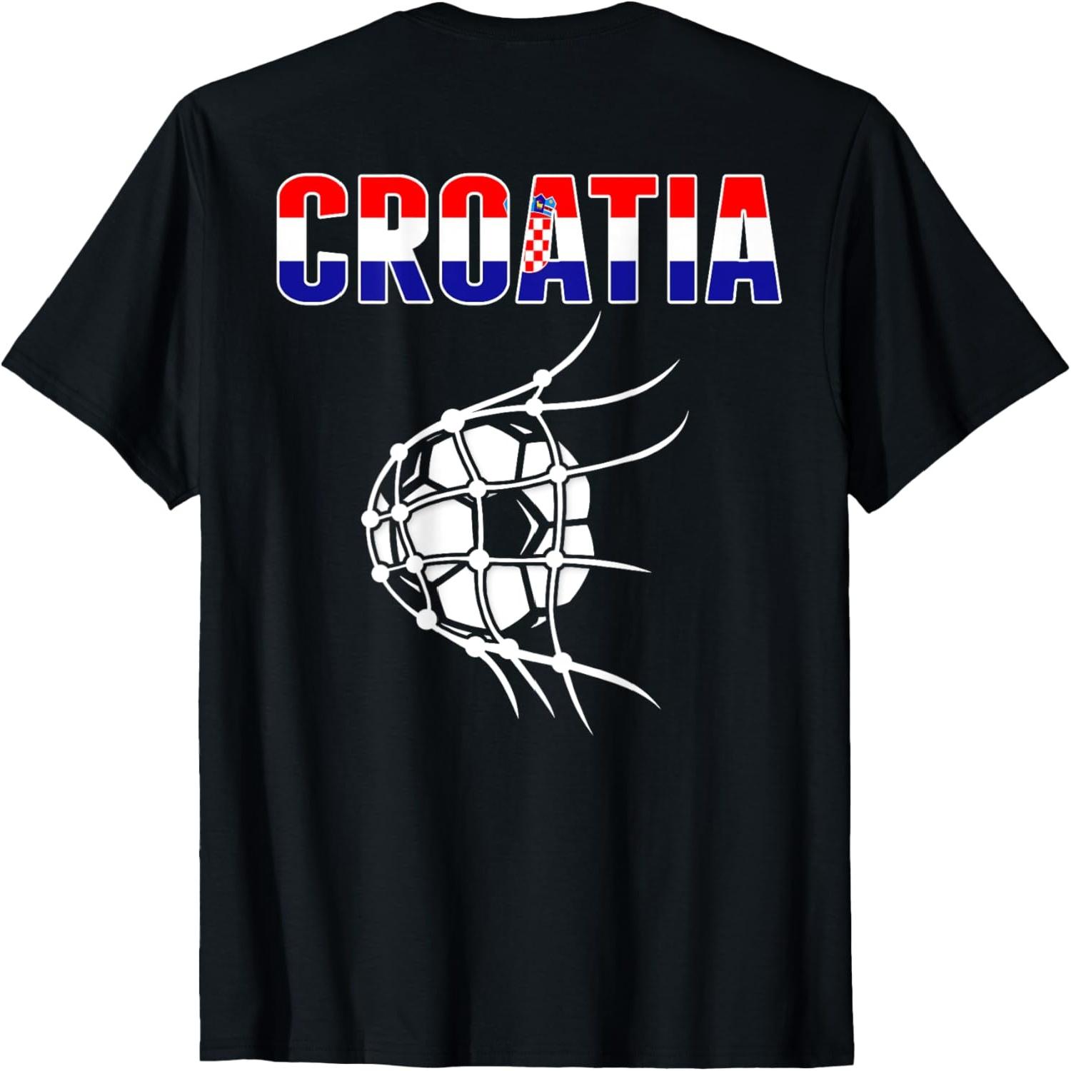Croatia Soccer Ball In Net - Support Croatian Football Team T-Shirt S