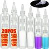 1/20x Quetschflasche mit Spitze Klebstoff Plastik Klar Leere Flaschen Tragbar Reise Verschiedene Größen für Flüssiges Öl Lotionen