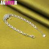 925 Sterling Silver Tree Heart Chain Bracelet Jewelry