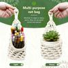 1 Stück Boho Makramee Wandpflanzenhänger Handgeflochtener Hängekorb für 4-Zoll-Töpfe Innen Außen Hausgartendekoration Zubehör
