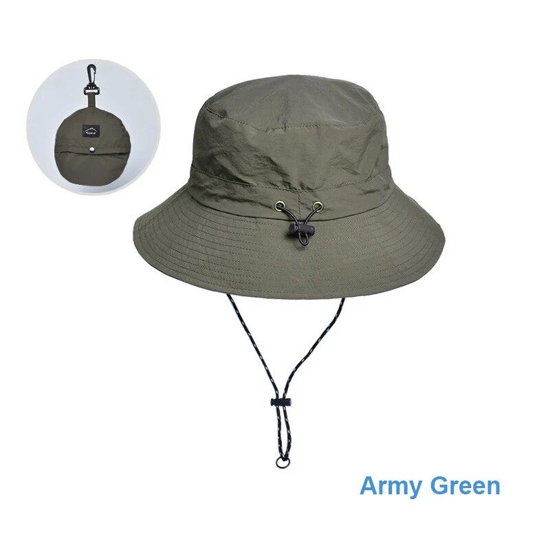 Outdoor Waterproof Bucket Hats Men Women Foldable Fisherman Hat Sun Protection Hat Boonie Hat Camping Hiking Garden Safari Beach