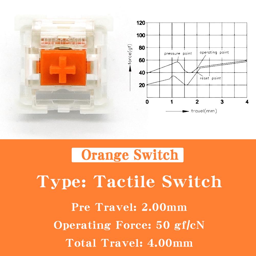 Outemu Switch for Keyboard 3Pin Linear Tactile Clicky Silent Switches for Mechanical Keyboards Gray White Red Blue Gaming Switch