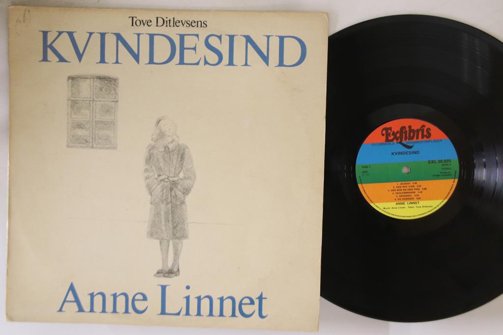 LP Record ANNE LINNET - Kvindesind EXL20025 EXLIBRIS 1978 Denmark Rock Used