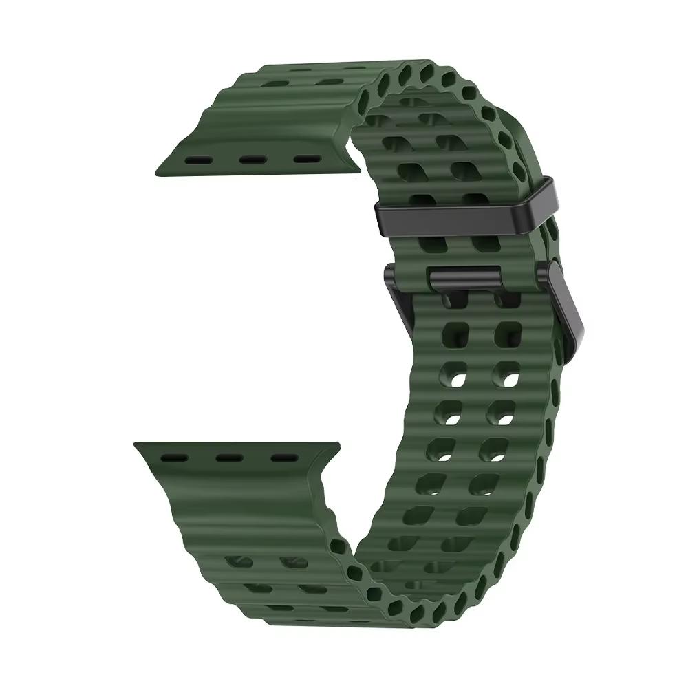 Oceanový řemínek pro Apple Watch 10 Pásek 44mm 45mm 41mm 49mm 42mm 46mm silikonový correa náramek iWatch série 5 7 6 3 se 8 Ultra 2 9