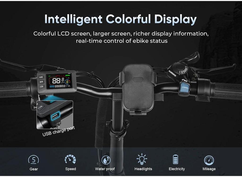 2026 Rower Elektryczny Samebike CY20 Składany Rower Elektryczny Silnik 350W Bateria 36V 12AH Wyjmowana Bateria 20" Zewnętrzny Fat E-bike dla Dorosłych.