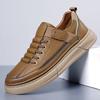 Designer Marke Herren Echtleder Outdoor Oxford Schuh Rutschfest Abriebfest Vulkanisierter Schuh Bequemer Lässiger Schnürschuh Laufschuh