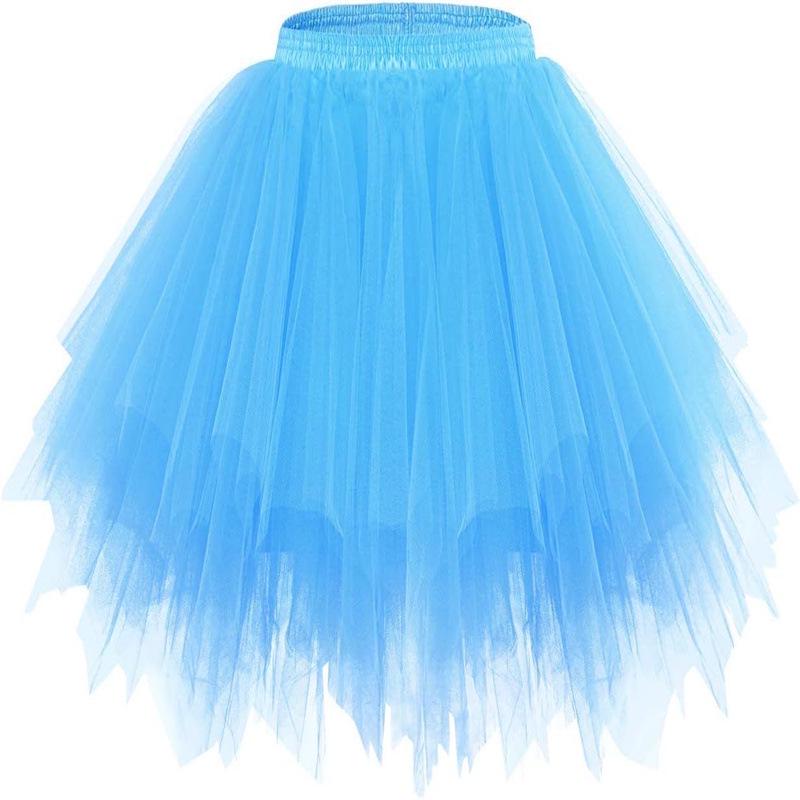 Mesh Princess Tutu Skirt for Kids - Puffy Ballet Dance Costume Skirt