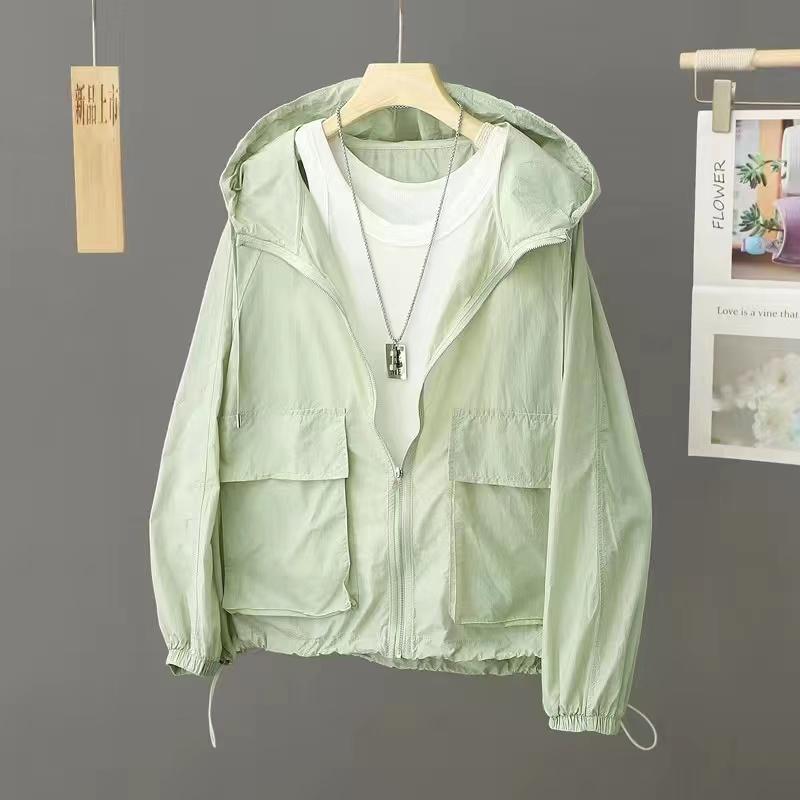 Women Sunscreen Coat Loose Large Size Breathable Sun-Protective Clothing Jacket Fashion Outdoor Thin Quick-Drying Top Female