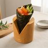 U-Shaped Wooden Taco Holder Natural Wood Grain for Restaurant Serving