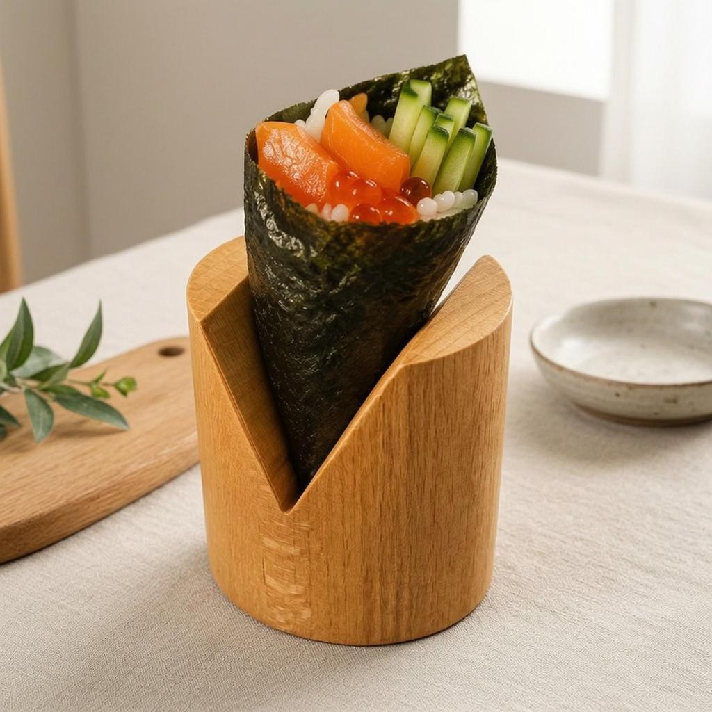 U-Shaped Wooden Taco Holder Natural Wood Grain for Restaurant Serving