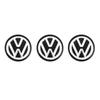 3PCS Car Metal Emblem Stickers Auto Remote Key Logo For  Volkswagen VW GTI Rline Passat Golf Polo Touareg Jetta Tiguan 14mm