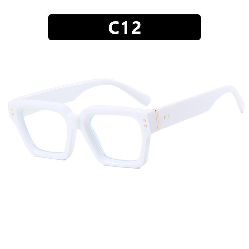 

Солнцезащитные очки Rice Nail Квадратные Ретро Солнцезащитные очки Высококлассные Однотонные Модные Солнцезащитные очки metal hinge