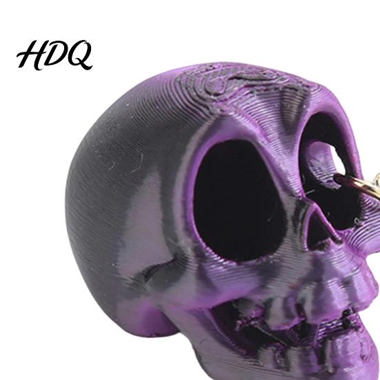 Desk Decor 3D Printed Cute Skull Keychain Artistic Tabletop Ornament