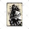 Retro-Kunst im japanischen Stil, Vintage-Samurai-Poster, Blechschild, dekorative Metalltafel, Wandplatte, Schilder, Wohnzimmer, Schlafzimmer, Heimdekoration