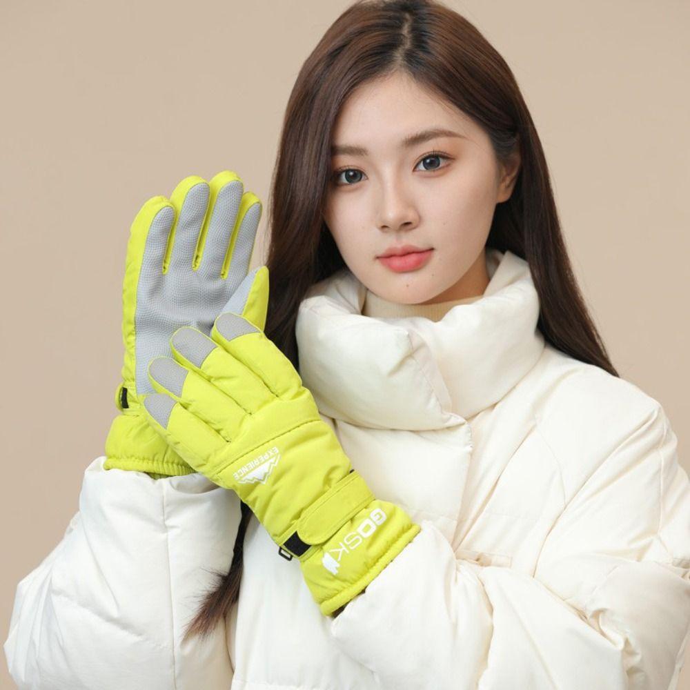 Skiing Gloves Windproof Full Finger Mittens Elastic Snowboard Gloves Hiking