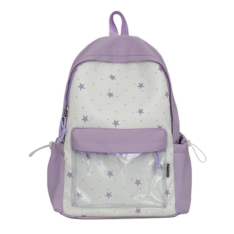 Schoolbag Casual New Fresh and Sweet Cute Girl Backpack High Value Junior High School Student Schoolbag Lightweight Versatile Backpack