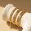 Mariasz Minimalist 3/6/8mm Gold Plated Stainless Steel Mesh Bracelet for Women Waterproof Chain Stacking French Vintage Jewelry