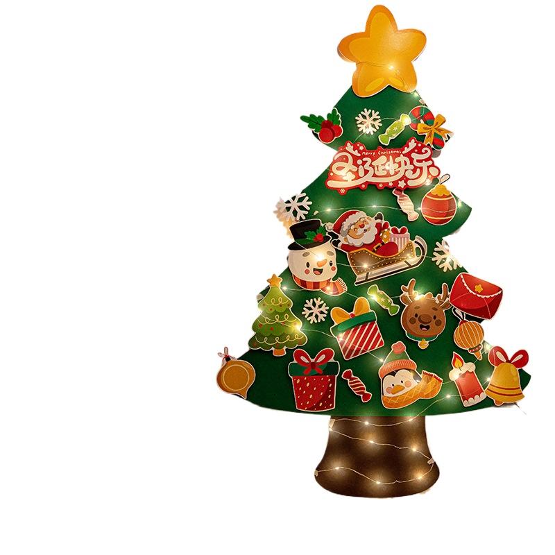 DIY Self-Adhesive Felt Christmas Tree Ornament - Wholesale Party Decoration Supply, Kids Handcraft Material Kit for Holiday Fun