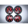 MODIFIX-CO-UK VW Glänzend Rot Schwarz Leichtmetallfelgen Mittelkappen 4 Stück VW Golf MK7 Passat Tiguan 66mm