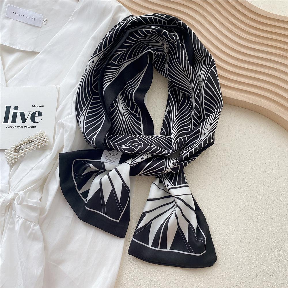Silk Scarf for Women - Elegant Spring & Autumn Design, Lightweight & Fashionable